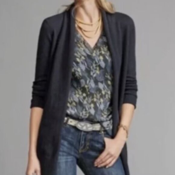 Cabi Sweaters - Cabi Women's Victoria Sweater Size Small Dark Navy Open Back Top Shawl